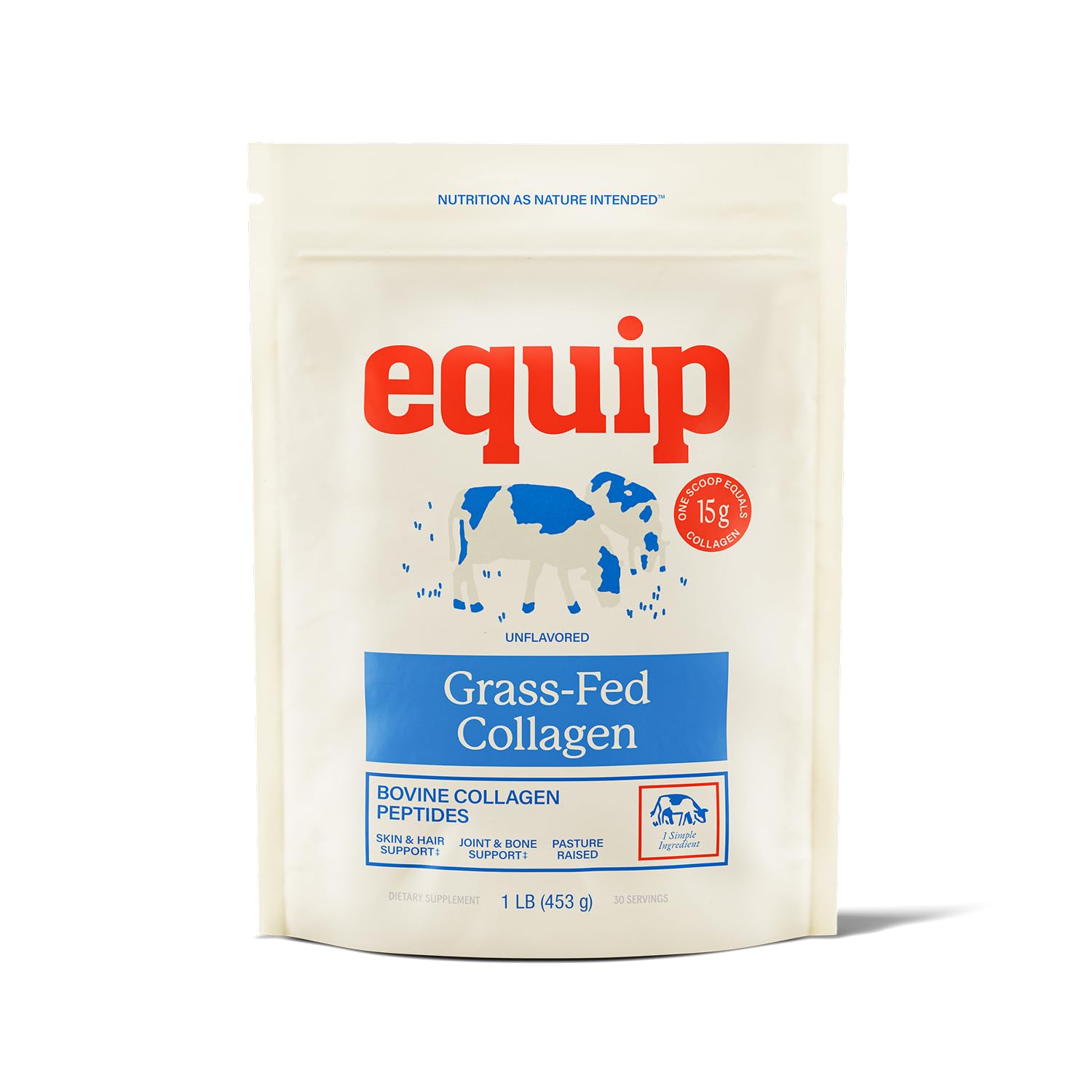 Equip Foods Grass Fed Collagen Powder | Hydrolyzed Bovine Collagen Peptides with Amino Acids | Prime Beef Collagen for Healthy Joints, Skin & Nails | Non-GMO, Paleo Friendly - Maple Wellness Supplements