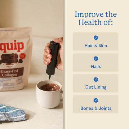 Equip Foods Grass Fed Collagen Powder | Hydrolyzed Bovine Collagen Peptides with Amino Acids | Prime Beef Collagen for Healthy Joints, Skin & Nails | Non-GMO, Paleo Friendly | 30 Servings, Chocolate - Maple Wellness Supplements