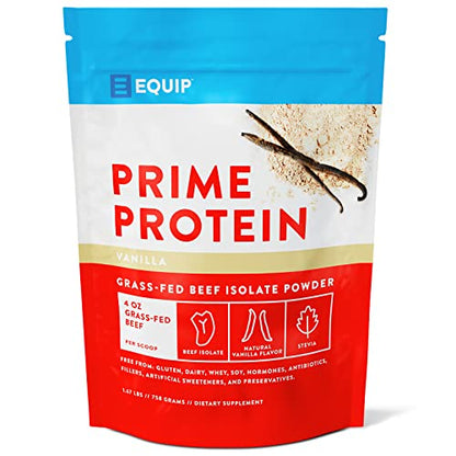 Equip Foods Prime Protein - Grass Fed Beef Protein Powder Isolate - Gluten Free Carnivore - Maple Wellness Supplements