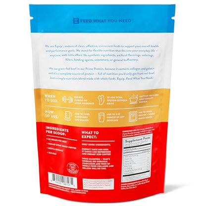 Equip Foods Prime Protein - Grass Fed Beef Protein Powder Isolate - Paleo and Keto - Maple Wellness Supplements