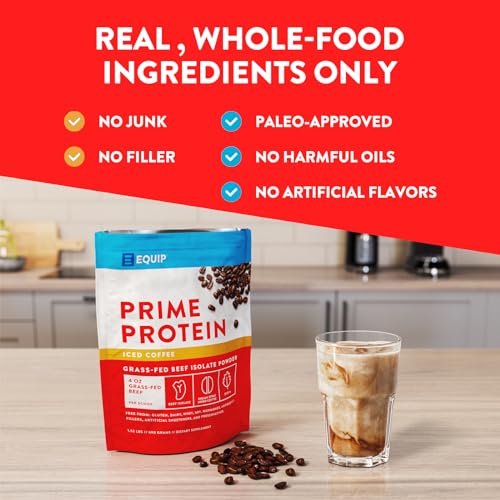Equip Foods Prime Protein - Grass Fed Beef Protein Powder Isolate - Paleo and Keto - Maple Wellness Supplements