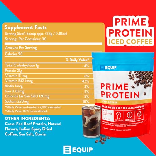 Equip Foods Prime Protein - Grass Fed Beef Protein Powder Isolate - Paleo and Keto - Maple Wellness Supplements