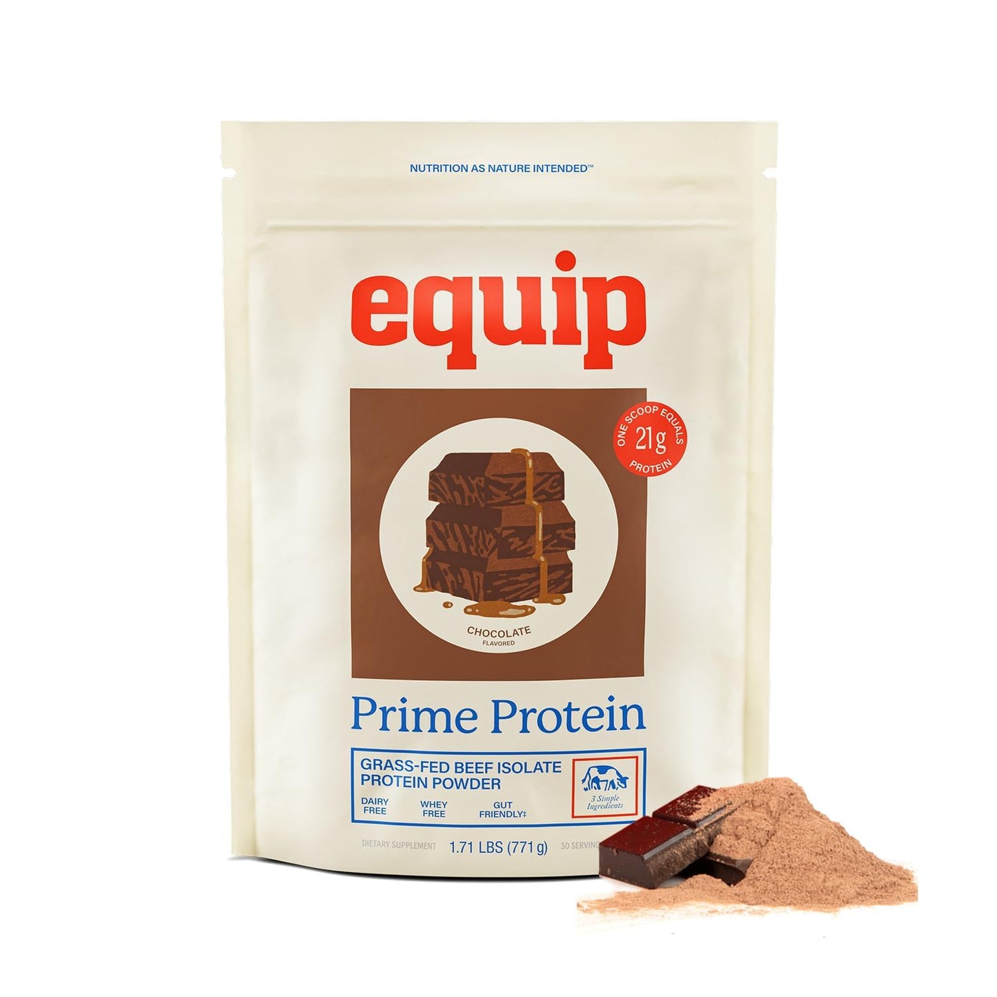 Equip Foods Prime Protein Powder | Clean, Grass Fed Beef Protein Powder | Carnivore Protein Isolate | Paleo, Keto Friendly | Gluten & Dairy Free | Helps Build & Repair Tissue - Maple Wellness Supplements