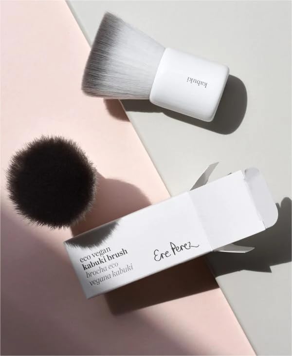 Ere Perez - Natural Eco Vegan Kabuki Makeup Brush | Multipurpose For Powder + Cream | Vegan Nylon Bristles, Cruelty-Free, Clean Beauty - Maple Wellness Supplements