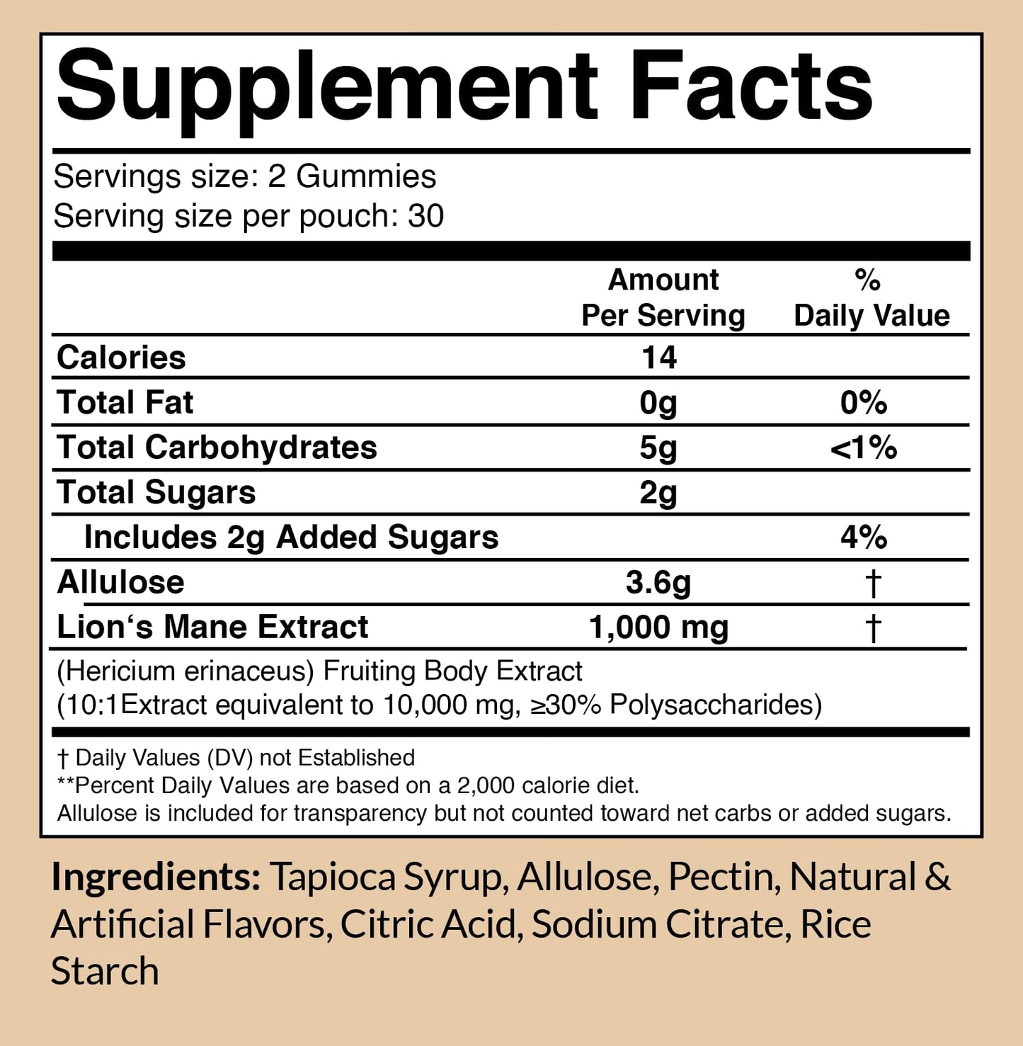 Erth Wellness Lion’s Mane Mushroom Gummies – 10,000mg Fruiting Body Extract per Serving – Brain & Focus Support – Daily Nootropic – Vegan, Low Sugar, Non-GMO – 60 Ct - Maple Wellness Supplements