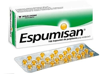 ESPUMISAN 40mg for Stomach Pain Meteorism Bloating Gas 100 tabs - Maple Wellness Supplements