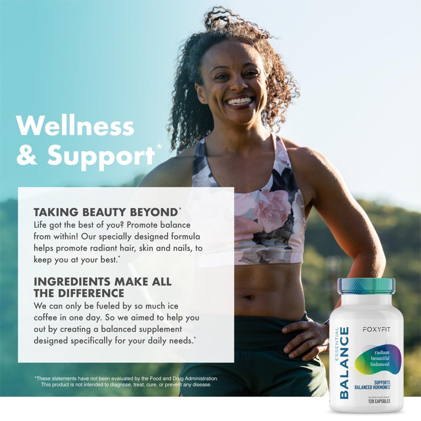 Essential Balance Hormonal Support and Vitamin Supplement for Women by Foxy Fit – Antioxidant, Healthy Skin & Hair for Daily Use* (30 Servings) - Maple Wellness Supplements