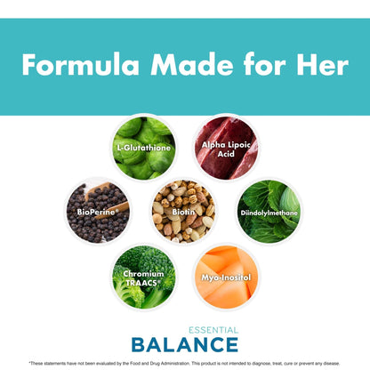 Essential Balance Hormonal Support and Vitamin Supplement for Women by Foxy Fit – Antioxidant, Healthy Skin & Hair for Daily Use* (30 Servings) - Maple Wellness Supplements