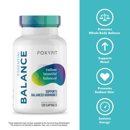 Essential Balance Hormonal Support and Vitamin Supplement for Women by Foxy Fit – Antioxidant, Healthy Skin & Hair for Daily Use* (30 Servings) - Maple Wellness Supplements