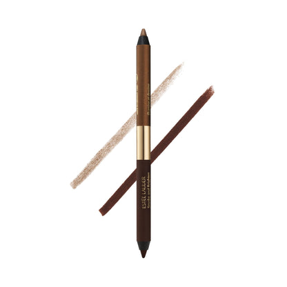 Estée Lauder Smoke and Brighten Long-Lasting Waterproof Kajal Eyeliner Pencil Duo, 0.03 Ounce, Dark Chocoloate/Rich Bronze - Maple Wellness Supplements