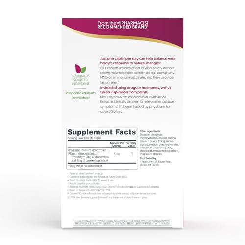 Estroven Complete Multi-Symptom Menopause Supplement for Women, 28 Ct., Clinically Proven Ingredient Provide Menopause Relief & Night Sweats & Hot Flash Relief* Drug-Free & Non-GMO - Maple Wellness Supplements
