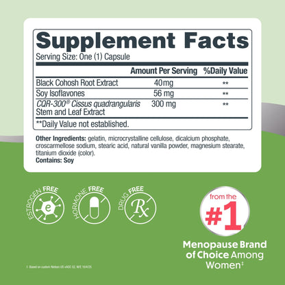 Estroven Pre-Menopause Relief, 30 Ct., Clinically Proven Ingredients, Provides Menopause Relief plus Night Sweats & Hot Flash Relief, Drug-Free or Estrogen Free - Maple Wellness Supplements