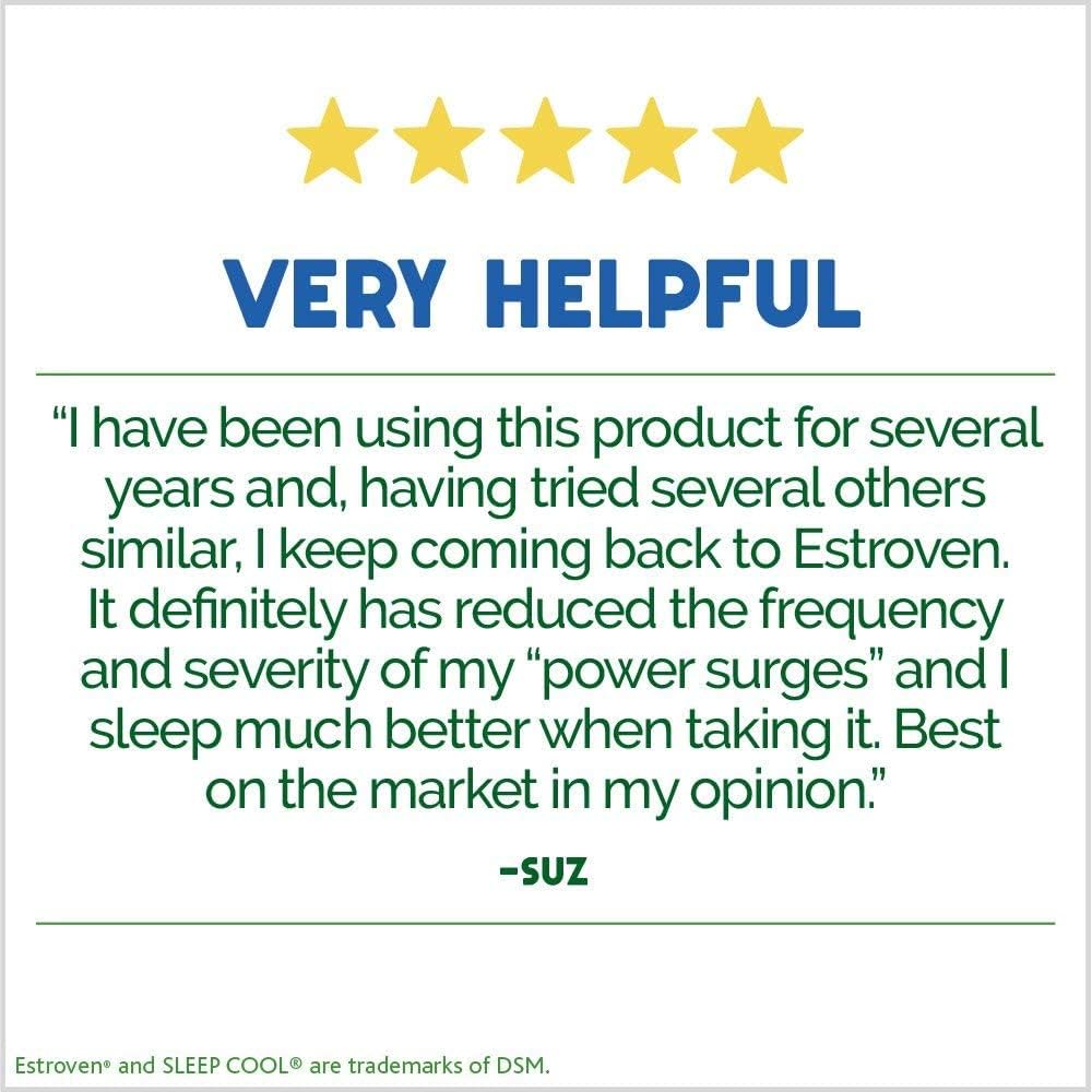 Estroven Sleep Cool for Menopause Relief, 30 Ct, Sleep Support Supplement With Clinically Proven Ingredients to Relieve Menopause Symptoms plus Night Sweats & Hot Flash Relief, Drug-No & Gluten-No - Maple Wellness Supplements