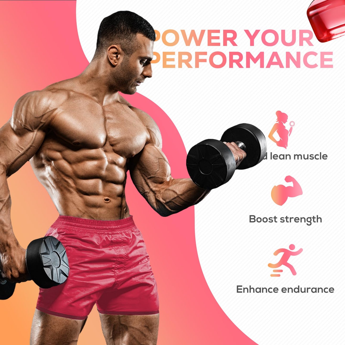 eterlower Creatine Monohydrate Gummies, 5g Creatine Gummies for Women & Men.Pre-Workout & Muscle Growth Support, - Maple Wellness Supplements