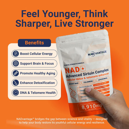 Eternaroot NAD+ 5D Matrix - High Potency NAD Precursor - 1000mg Nicotinamide Riboside (NR) + Liposomal Resveratrol - Clean Vegan Formula - Cellular Energy & Immune Support - Maple Wellness Supplements