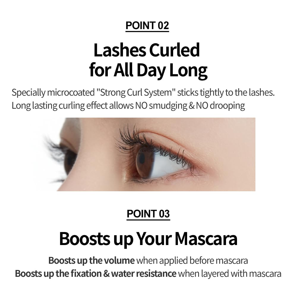 ETUDE Oh M'Eye Lash Black Tint Mascara – Natural Glossy Effect with Long Lasting Strong Curl System, Volume Enhancing, Smudge-Free, Improved fixation and water resistance, Korean Makeup, Kbeauty - Maple Wellness Supplements