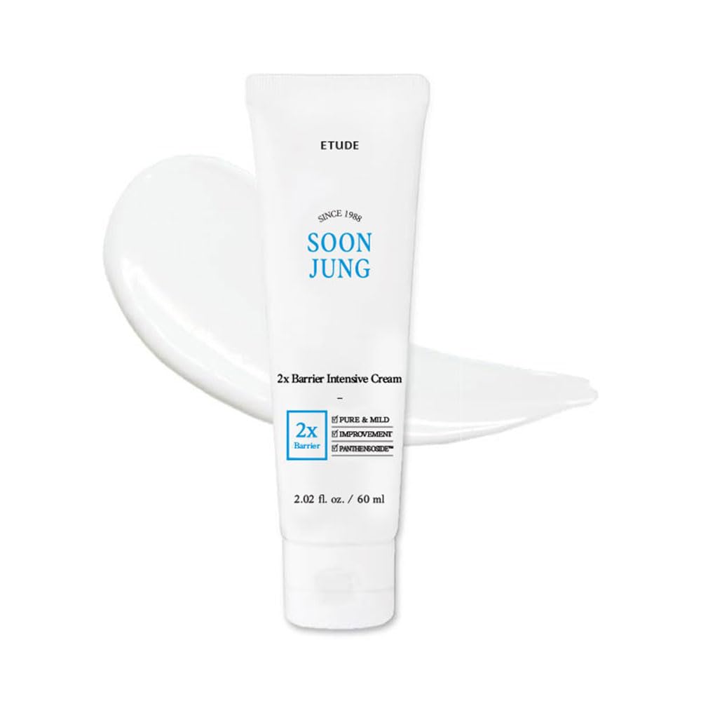 ETUDE SoonJung 2x Intensive Cream for Barrier Repair, Rich Moist, Madecassoside & Panthenol for Soothing, Face Moisturizer for Sensitive Skin - Maple Wellness Supplements