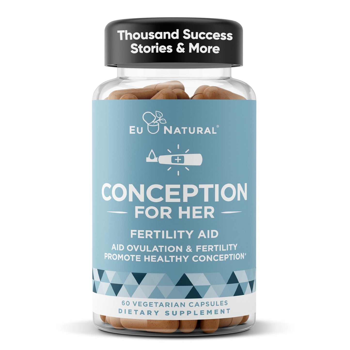 Eu Natural Conception for Her Fertility Supplements for Women - Ovulation, Hormonal Balance & Regular Cycle Support - Myo-Inositol, Folate, Folic Acid & Vitex - 60 Vegetarian Capsules - Maple Wellness Supplements