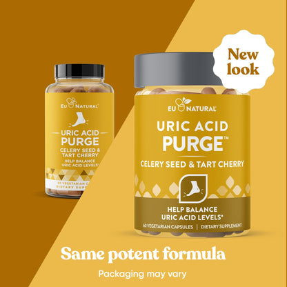 Eu Natural Purge Uric Acid Flush - Eat & Drink What You Want - Uric Acid Support for Joints & Mobility with Celery Seed - Maple Wellness Supplements