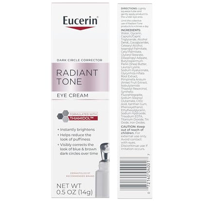 Eucerin Radiant Tone Eye Cream Dark Circle Corrector, Eye Brightening Cream with Thiamidol and Hyaluronic Acid - Maple Wellness Supplements