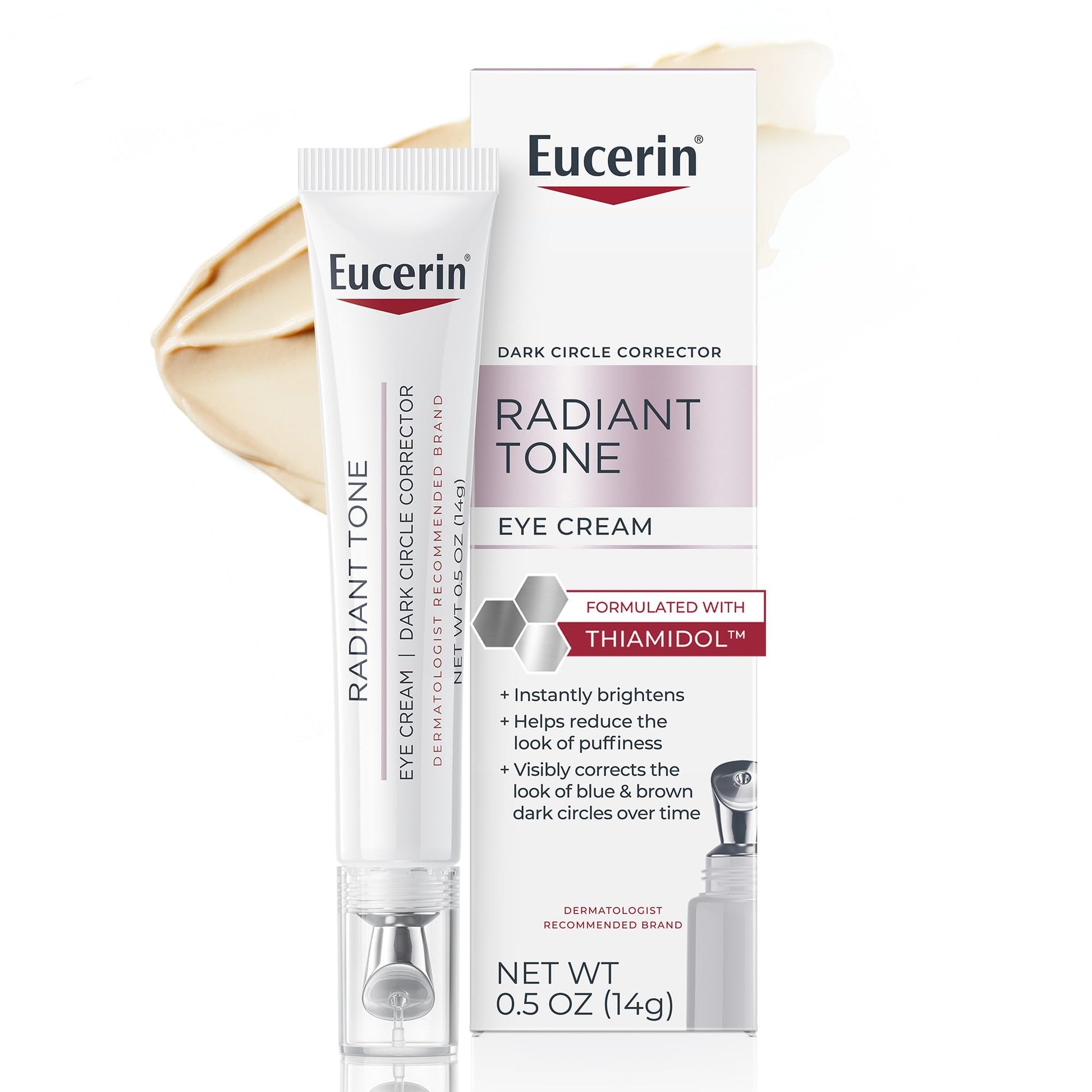 Eucerin Radiant Tone Eye Cream Dark Circle Corrector, Eye Brightening Cream with Thiamidol and Hyaluronic Acid - Maple Wellness Supplements
