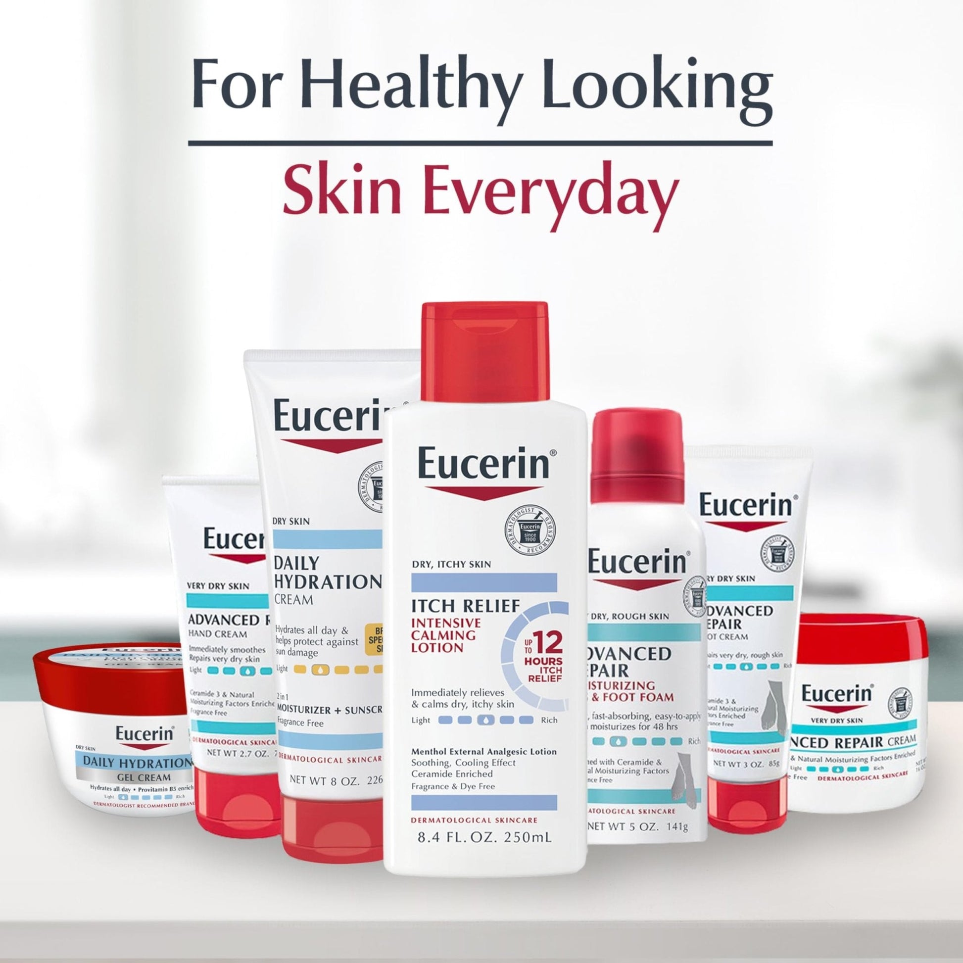 Eucerin Skin Calming Cream - Full Body Lotion for Dry, Itchy Skin, Natural Oatmeal Enriched - 14 oz. Tube - Maple Wellness Supplements