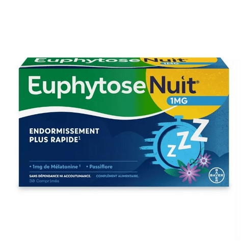 Euphytose nuit 1 mg melatonin - 30 tablets - Maple Wellness Supplements