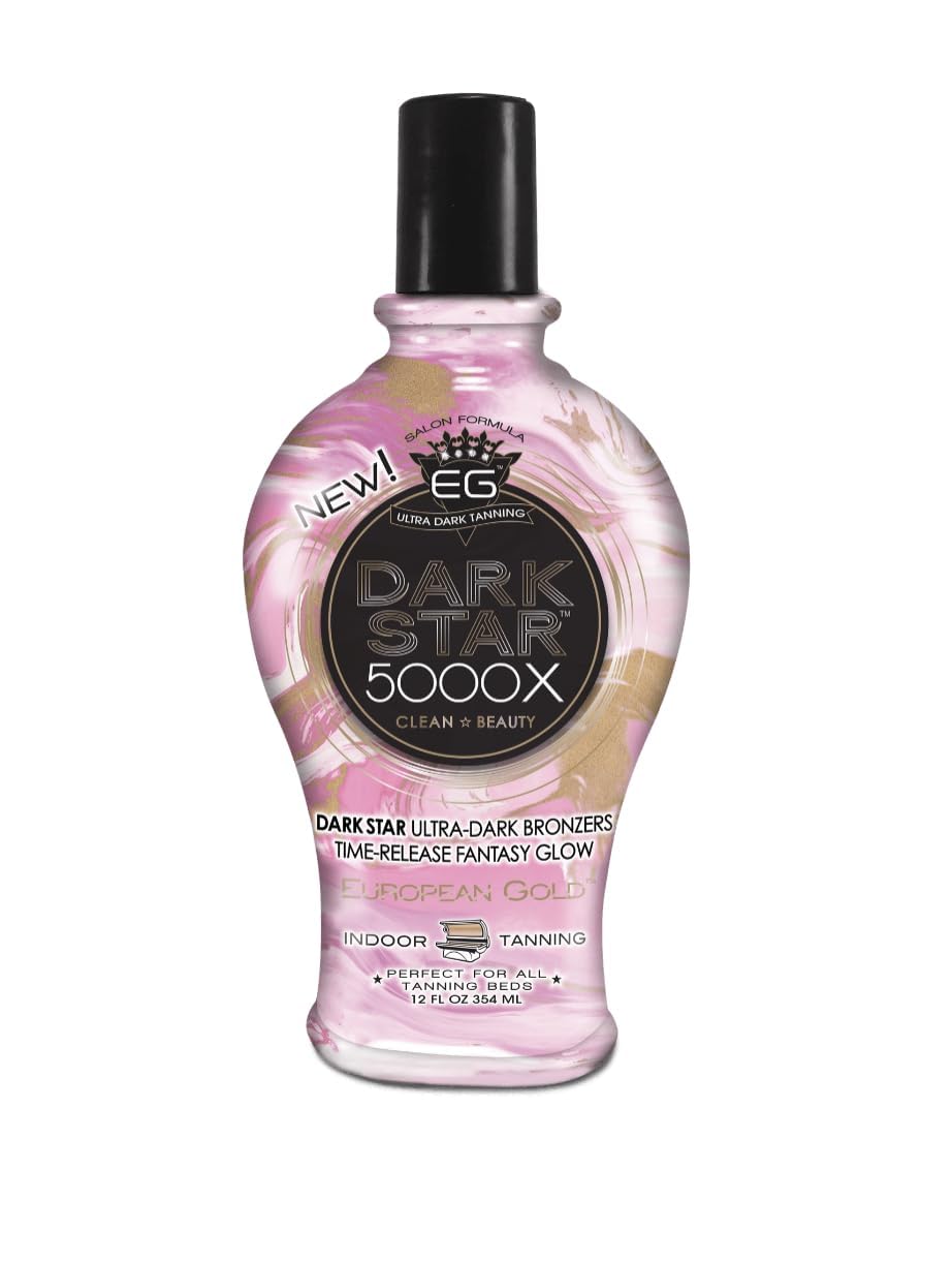 European Gold Dark Star 5000X Indoor Tanning Lotion for Tanning beds, 12 fl oz - Maple Wellness Supplements