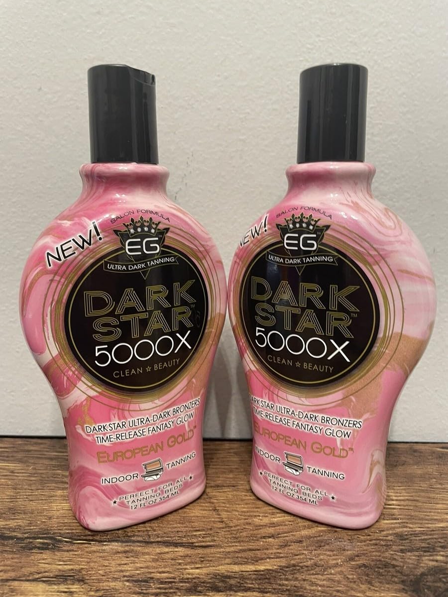 European Gold Dark Star 5000X Indoor Tanning Lotion for Tanning beds, 12 fl oz - Maple Wellness Supplements