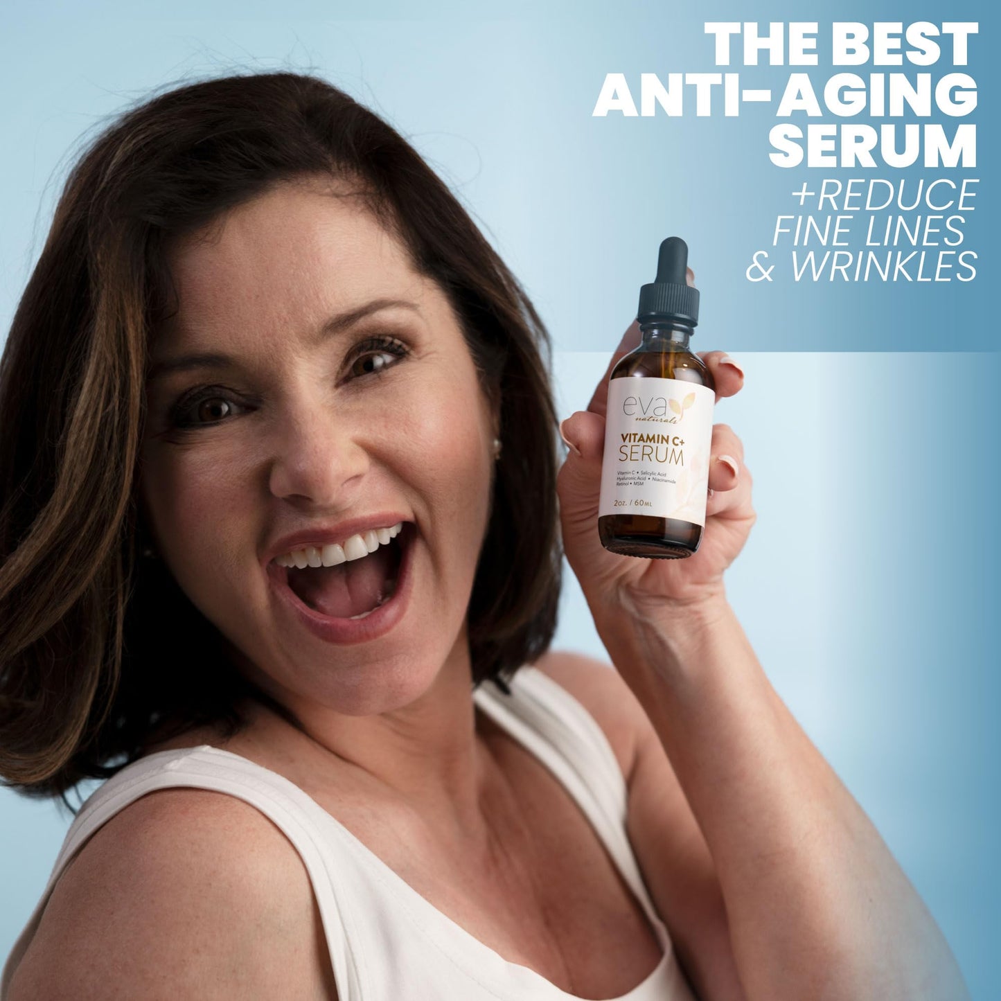 Eva Naturals Vitamin C Serum for Face – Anti Aging Dark Spot Remover & Corrector with Retinol, Hyaluronic Acid - Maple Wellness Supplements