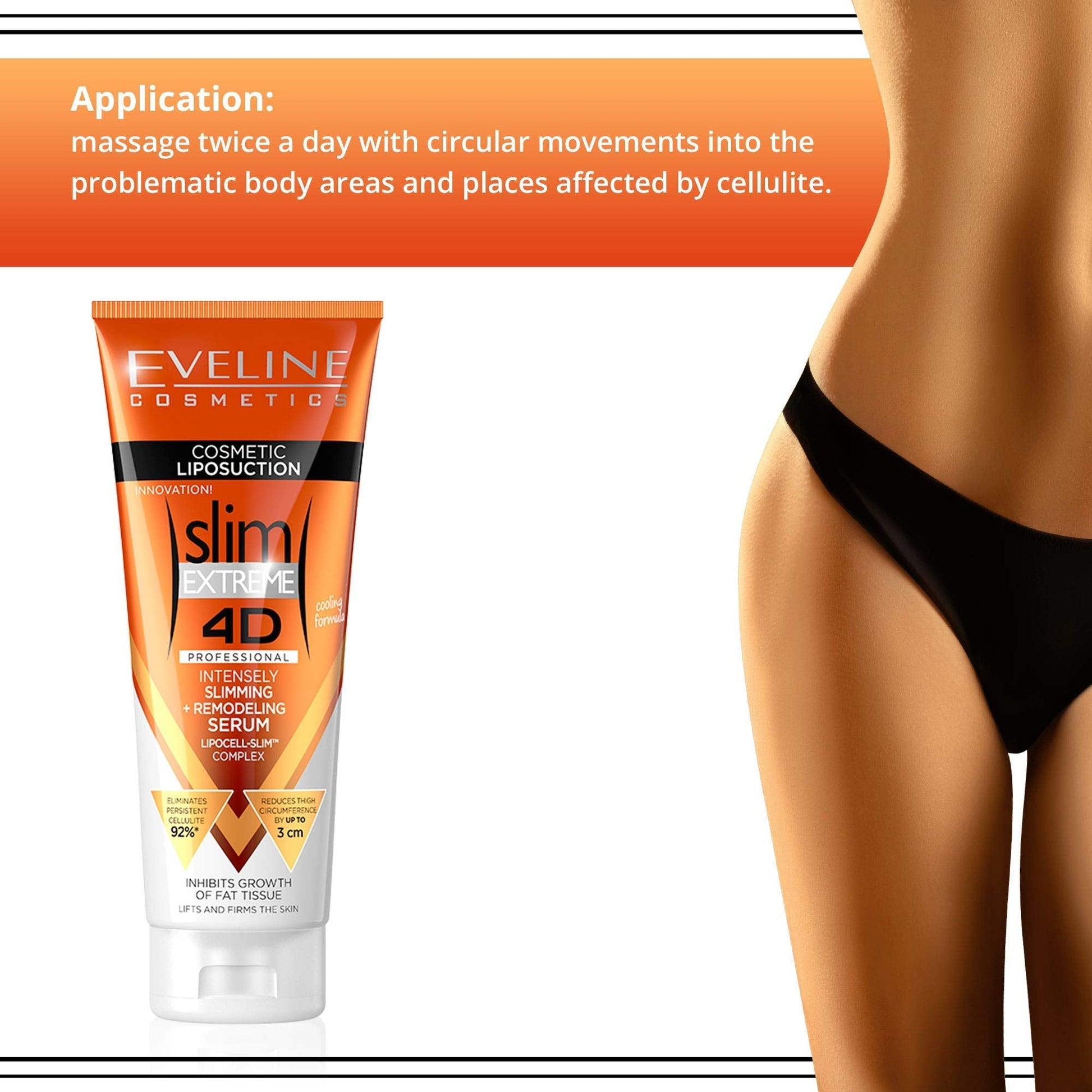 Eveline Slim Extreme 4D Liposuction Body Serum, 8.80 Fluid Ounce - Maple Wellness Supplements