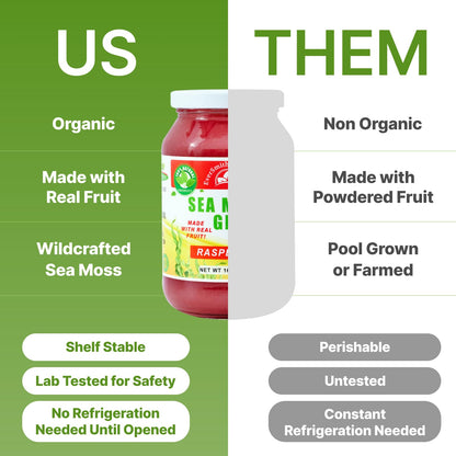 EverSmith Organics - Wildcrafted Irish Sea Moss Gel | Made in USA | Rich in Vitamins - Maple Wellness Supplements