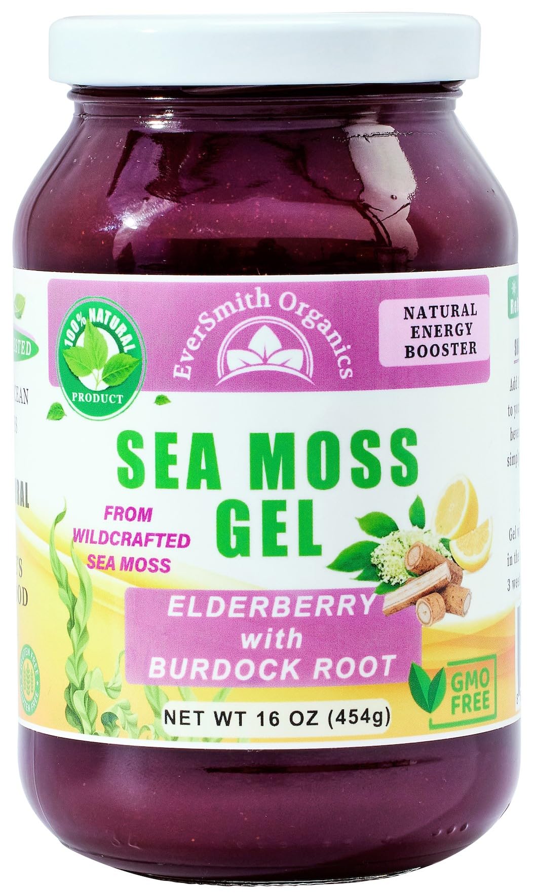 EverSmith Organics - Wildcrafted Irish Sea Moss Gel | Made in USA | Rich in Vitamins - Maple Wellness Supplements