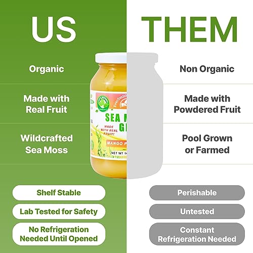 EverSmith Organics - Wildcrafted Irish Sea Moss Gel | Made in USA | Rich in Vitamins - Maple Wellness Supplements