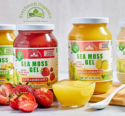 EverSmith Organics - Wildcrafted Irish Sea Moss Gel | Made in USA | Rich in Vitamins - Maple Wellness Supplements