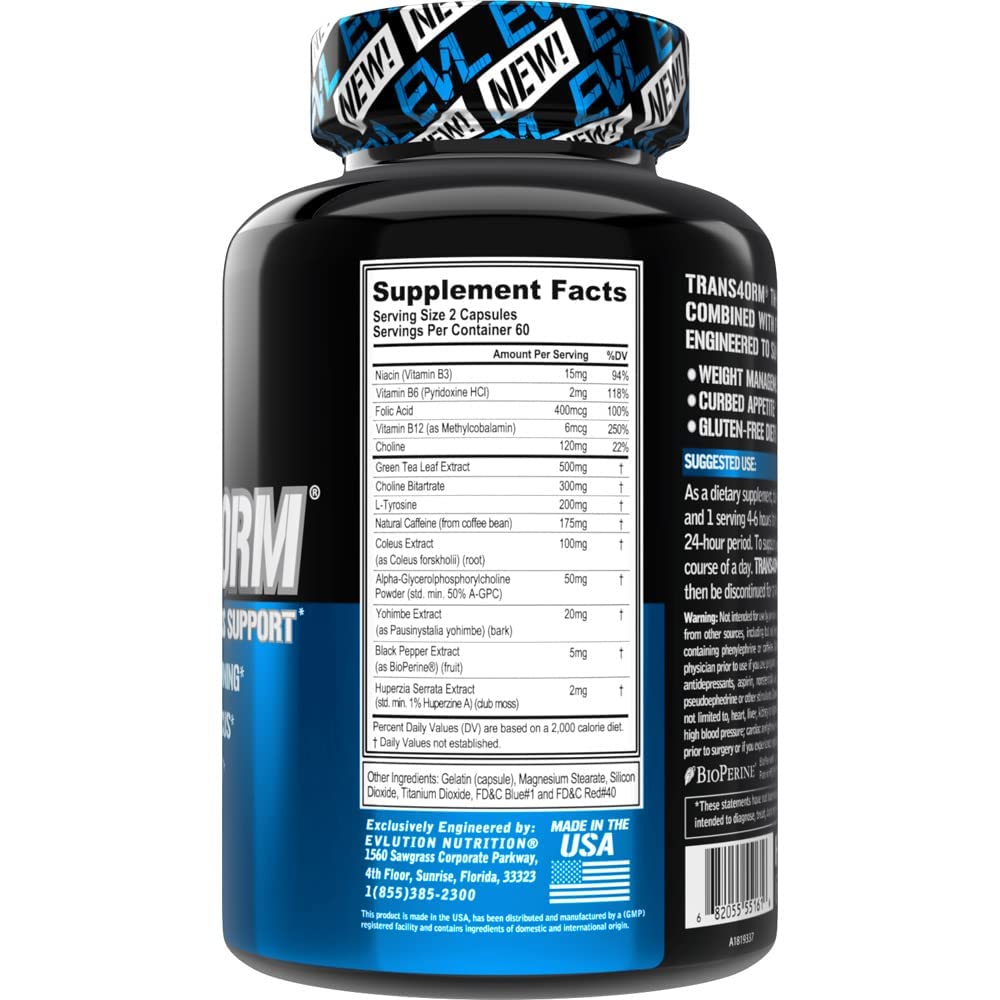 EVL Thermogenic Fat Burner Support - Fast Acting Weight Loss Energy and Appetite - Maple Wellness Supplements