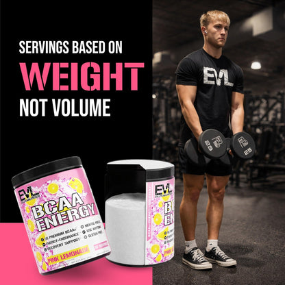 Evlution EVL BCAAs Amino Acids Powder - BCAA Energy Pre Workout Powder for Muscle Recovery Lean Growth and Endurance - Rehydrating Post Workout Recovery - Maple Wellness Supplements