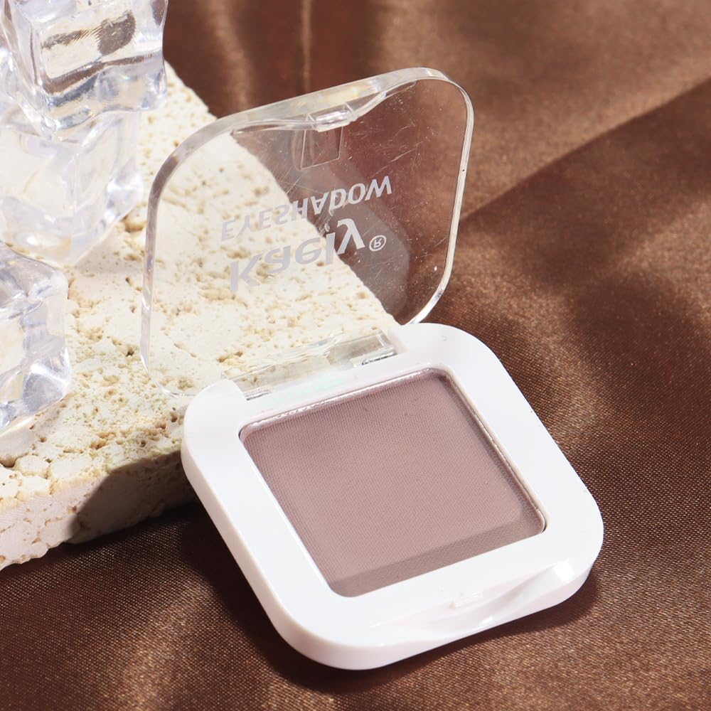 evpct Mauve Taupe Plum Matte Single Eye Shadow Palette Makeup for Older Women, Plum Lavender Purple Natural Cream Eyeshadow Palette for Green Eyes, High Pigment Mini Monochrome Eyeshadow - Maple Wellness Supplements