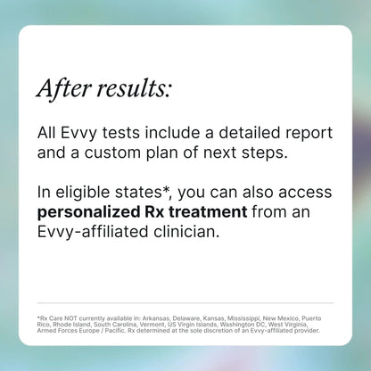 Evvy Vaginal Health Test | at-Home Microbiome Test for BV, Yeast Infection, Ureaplasma & More | Discreet Results in 7–10 Days | Clinician-Reviewed Report & Rx Options - Maple Wellness Supplements