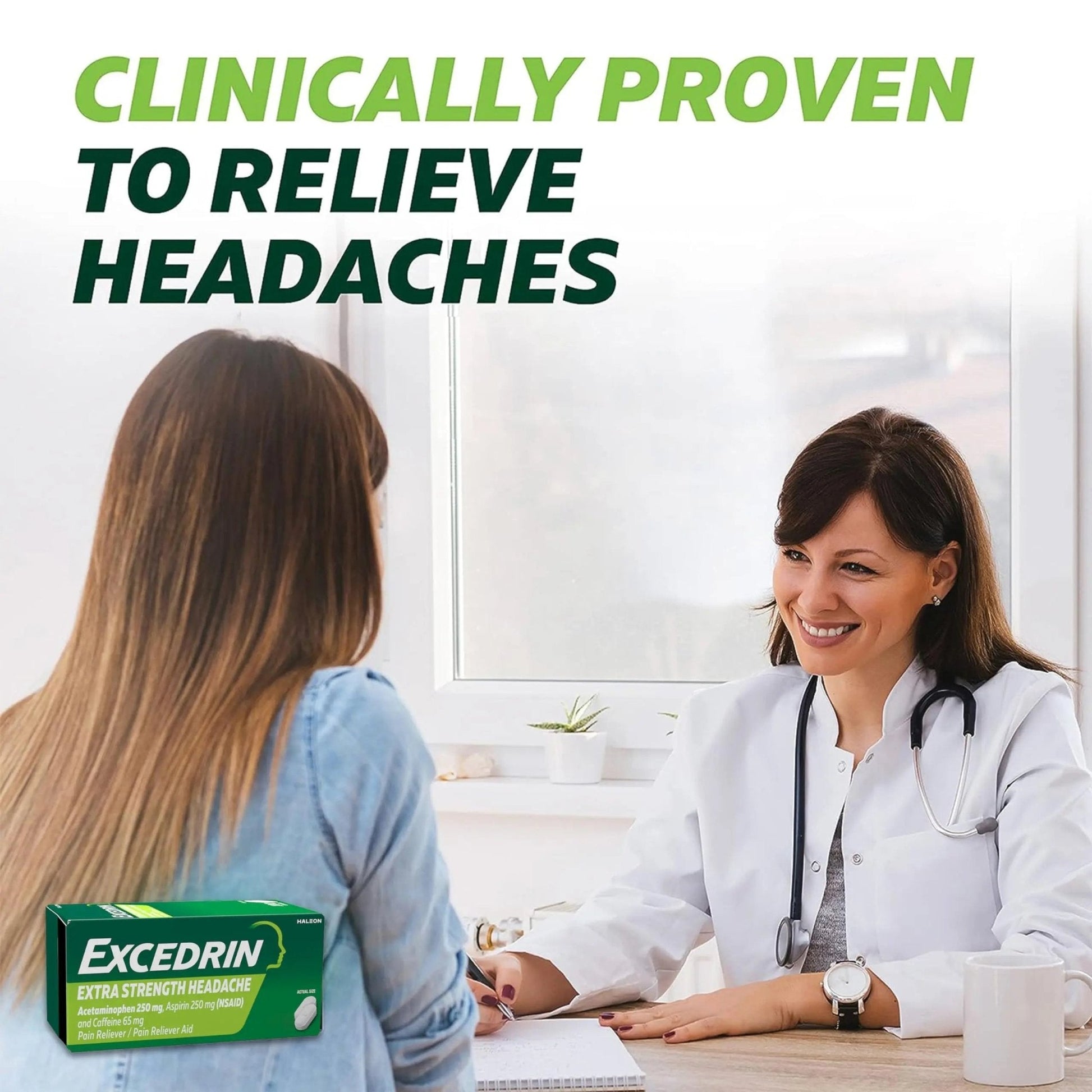 Excedrin Extra Strength Pain Relief Caplets – Headache Relief – 100 Count - Maple Wellness Supplements