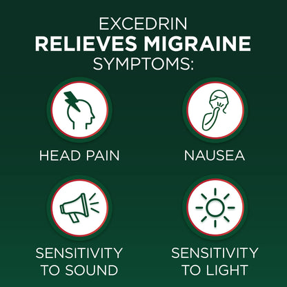 Excedrin Migraine Relief Caplets to Alleviate Migraine Symptoms - 200 Count - Maple Wellness Supplements