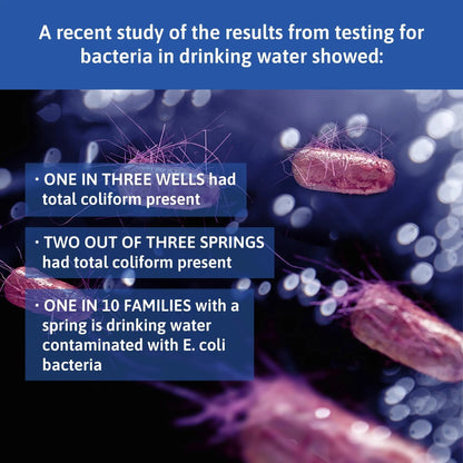 Exploro® Bacteria Water Test Kit, Pond Water Test Kit, Pool Water Testing Kit, Water Testing Kits for Drinking Water for Coliform (E. coli), EPA Approved Pool Test Kit (1 Pack) - Maple Wellness Supplements