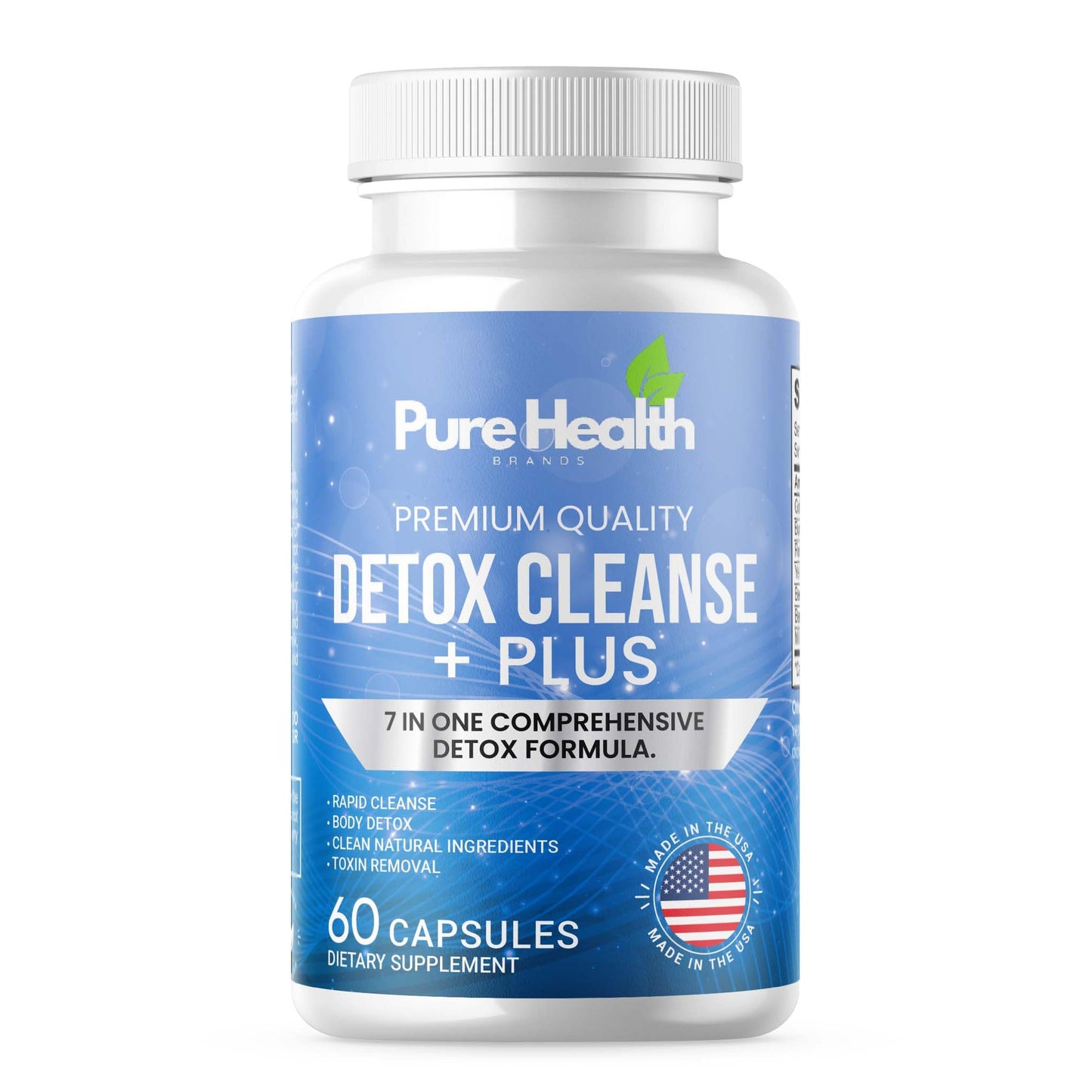 Extra Strength Fast Acting 7-in-ONE Advanced Formula - Full Body Cleanse - Detox & Liver Cleanse - Detox & Liver Repair, All Natural Toxins Remover, Healthy Cleansing Support for Liver (60 Capsule) - Maple Wellness Supplements