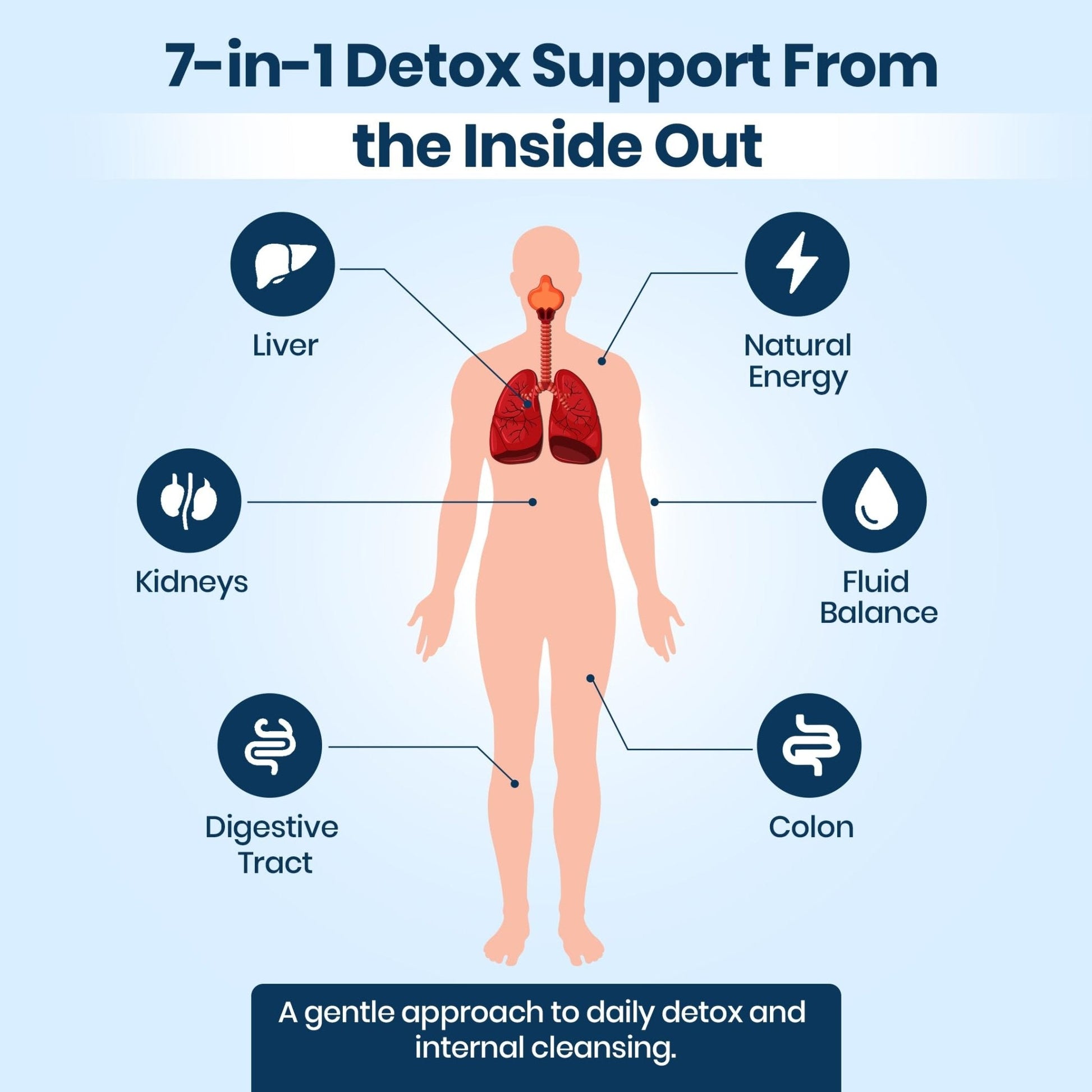 Extra Strength Fast Acting 7-in-ONE Advanced Formula - Full Body Cleanse - Detox & Liver Cleanse - Detox & Liver Repair, All Natural Toxins Remover, Healthy Cleansing Support for Liver (60 Capsule) - Maple Wellness Supplements