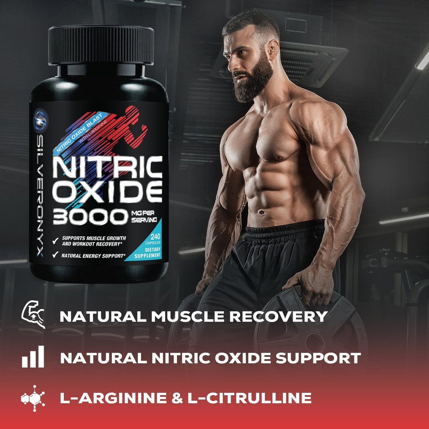 Extra Strength Nitric Oxide Booster - 3X Strength L-Arginine AKG & Citrulline Malate - Men & Women Premium Pre Workout Nitric Booster - Natural Energy & Muscle Support - Maple Wellness Supplements