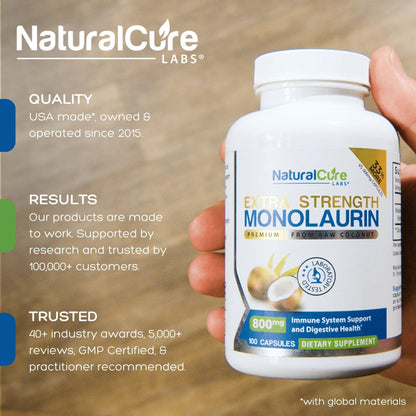Extra Strength Stack: Monolaurin 800mg + Clean L-Lysine 600mg + Andrographis, Advanced Immune Support Routine Bundle - Maple Wellness Supplements