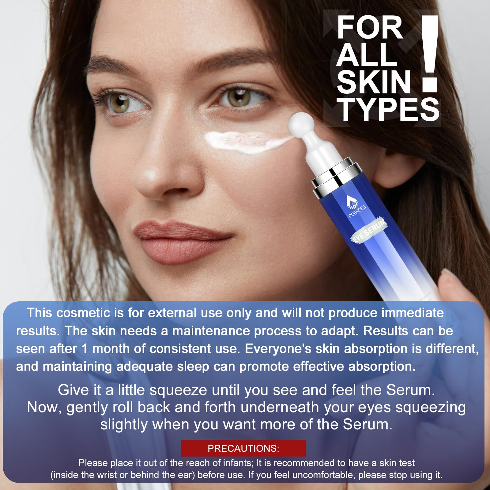 Eye Serum with 8% Caffeine 8% Retinol Hyaluronic Acid Niacinamide peptides for Puffy Bags Fine Lines Dark Circles Wrinkles - Maple Wellness Supplements