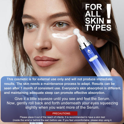Eye Serum with 8% Caffeine 8% Retinol Hyaluronic Acid Niacinamide peptides for Puffy Bags Fine Lines Dark Circles Wrinkles - Maple Wellness Supplements