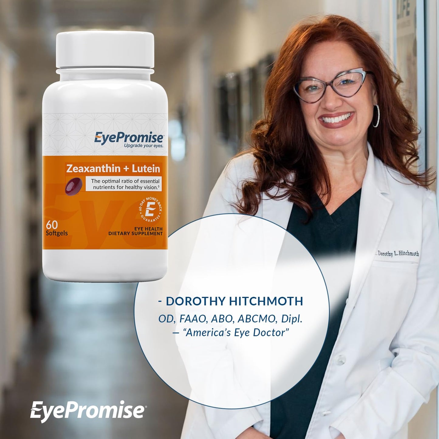 EyePromise Zeaxanthin + Lutein Eye Vitamin - 60 Softgels Capsules Made with Natural Ingredients for Diets Including Gluten Free and Vegetarian - Maple Wellness Supplements
