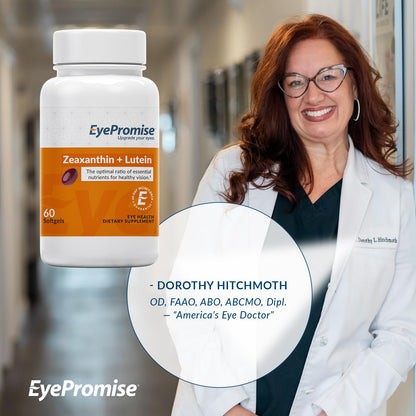 EyePromise Zeaxanthin + Lutein Eye Vitamin - 60 Softgels Capsules Made with Natural Ingredients for Diets Including Gluten Free and Vegetarian - Maple Wellness Supplements